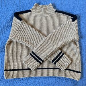 Sanctuary Beige Sweater with Dark Accents